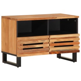 Solid acacia wood TV stand 70x34x46 cm by , CD and DVD storage - Ref: Foro24-377442, Price: 124,99 €, Discount: %