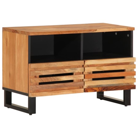 Mueble de TV madera maciza de acacia 70x34x46 cm de , Almacenamiento para CD y DVD - Ref: Foro24-377442, Precio: 112,18 €, De...