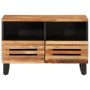 Mueble de TV madera maciza de acacia 70x34x46 cm de , Almacenamiento para CD y DVD - Ref: Foro24-377442, Precio: 112,18 €, De...