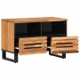 Mueble de TV madera maciza de acacia 70x34x46 cm de , Almacenamiento para CD y DVD - Ref: Foro24-377442, Precio: 112,18 €, De...