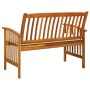 Banco de jardín con cojines 119 cm madera maciza de acacia de vidaXL, Bancos de jardín - Ref: Foro24-312132, Precio: 130,99 €...