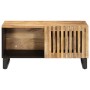 Mesa de centro de madera maciza de mango rugosa 80x51x40 cm de , Mesas de centro - Ref: Foro24-377456, Precio: 134,99 €, Desc...