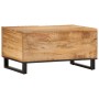 Mesa de centro de madera maciza de mango rugosa 80x51x40 cm de , Mesas de centro - Ref: Foro24-377461, Precio: 142,99 €, Desc...