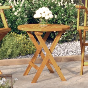 Mesa bistró de terraza madera maciza de acacia Ø46x47 cm de vidaXL, Mesas de jardín - Ref: Foro24-312116, Precio: 40,96 €, De...