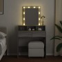 Dresser with LED lights in Sonoma gray color, 80x41x144.5 cm by , Bedroom Dressers - Ref: Foro24-848183, Price: 118,98 €, Dis...