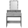 Dresser with LED lights in Sonoma gray color, 80x41x144.5 cm by , Bedroom Dressers - Ref: Foro24-848183, Price: 118,98 €, Dis...