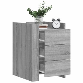 Mesita de noche madera de ingeniería gris Sonoma 45x50x65 cm de , Mesitas de noche - Ref: Foro24-848309, Precio: 106,19 €, De...