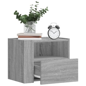 Gray Sonoma wall-mounted bedside table 45x30x35 cm by , Nightstands - Ref: Foro24-848321, Price: 54,99 €, Discount: %