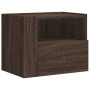 Brown oak wall-mounted bedside table 45x30x35 cm by , Nightstands - Ref: Foro24-848323, Price: 55,41 €, Discount: %