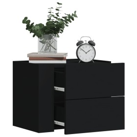 Wandnachttische, 2 Stück, schwarz, 45x30x35 cm. von , Nachttische - Ref: Foro24-848328, Preis: 95,03 €, Rabatt: %