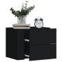 Wall-mounted bedside tables, set of 2, black, 45x30x35 cm by , Nightstands - Ref: Foro24-848328, Price: 104,88 €, Discount: %