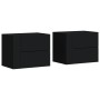 Wall-mounted bedside tables, set of 2, black, 45x30x35 cm by , Nightstands - Ref: Foro24-848328, Price: 104,88 €, Discount: %