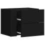 Wall-mounted bedside tables, set of 2, black, 45x30x35 cm by , Nightstands - Ref: Foro24-848328, Price: 104,88 €, Discount: %