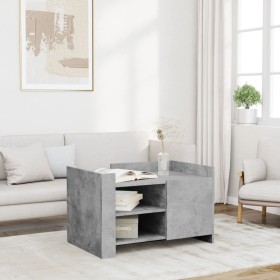 Mesa de centro madera de ingeniería gris hormigón 80x50x50 cm de , Mesas de centro - Ref: Foro24-848356, Precio: 85,70 €, Des...