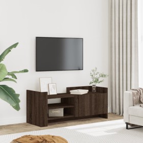 TV stand made of plywood in brown oak color, measuring 100x35x40 cm. by , TV Furniture - Ref: Foro24-848380, Price: 76,27 €, ...