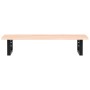 Wall-mounted steel and solid oak wood sink shelf by , bathroom vanities - Ref: Foro24-3302545, Price: 73,99 €, Discount: %