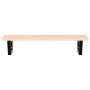 Wall-mounted steel and solid oak wood sink shelf by , bathroom vanities - Ref: Foro24-3302547, Price: 76,00 €, Discount: %