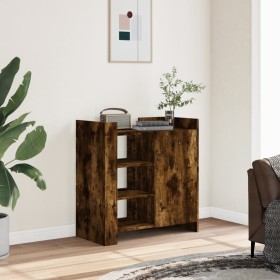 Aparador de madera de ingeniería roble ahumado 73,5x35x75 cm de , Aparadores - Ref: Foro24-848406, Precio: 84,99 €, Descuento: %