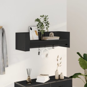 Engineered wood black wall shelf 100x35x30.5 cm by , Shelves and shelves - Ref: Foro24-848459, Price: 50,09 €, Discount: %