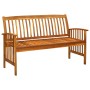 Garden bench with cushion solid acacia wood 147 cm by vidaXL, garden benches - Ref: Foro24-312134, Price: 194,99 €, Discount: %