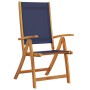 Folding garden chairs 4 pcs solid acacia wood textilene by , Garden chairs - Ref: Foro24-3279241, Price: 291,99 €, Discount: %