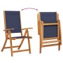 Folding garden chairs 4 pcs solid acacia wood textilene by , Garden chairs - Ref: Foro24-3279241, Price: 291,99 €, Discount: %