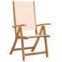 Folding garden chairs 6 pcs solid acacia wood textilene by , Garden chairs - Ref: Foro24-3279236, Price: 440,23 €, Discount: %