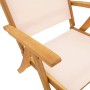 Folding garden chairs 6 pcs solid acacia wood textilene by , Garden chairs - Ref: Foro24-3279236, Price: 440,23 €, Discount: %