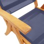 Folding garden chairs 8 pcs solid acacia wood textilene by , Garden chairs - Ref: Foro24-3279243, Price: 579,71 €, Discount: %