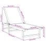 Zwei Sonnenliegen aus massivem Akazienholz und cremefarbenem Textilene. von , Liegen - Ref: Foro24-3279248, Preis: 332,24 €, ...