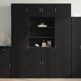 Aparador alto madera de ingeniería negro 80x42,5x185 cm de , Aparadores - Ref: Foro24-3281379, Precio: 185,19 €, Descuento: %