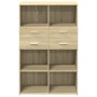 Aparador de madera de ingeniería roble Sonoma 80x42,5x124 cm de , Aparadores - Ref: Foro24-3281387, Precio: 155,05 €, Descuen...