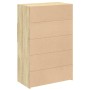 Aparador de madera de ingeniería roble Sonoma 80x42,5x124 cm de , Aparadores - Ref: Foro24-3281387, Precio: 155,05 €, Descuen...