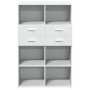 White engineered wood sideboard 80x42.5x124 cm by , Sideboards - Ref: Foro24-3281385, Price: 159,25 €, Discount: %