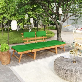 Garden bench with cushions 2 in 1 190 cm solid acacia wood by vidaXL, garden benches - Ref: Foro24-312121, Price: 235,99 €, D...