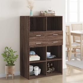 Engineered wood brown oak sideboard 80x42.5x124 cm by , Sideboards - Ref: Foro24-3281391, Price: 159,99 €, Discount: %