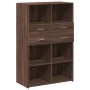 Aparador de madera de ingeniería marrón roble 80x42,5x124 cm de , Aparadores - Ref: Foro24-3281391, Precio: 159,99 €, Descuen...