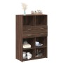 Aparador de madera de ingeniería marrón roble 80x42,5x124 cm de , Aparadores - Ref: Foro24-3281391, Precio: 159,99 €, Descuen...