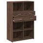 Aparador de madera de ingeniería marrón roble 80x42,5x124 cm de , Aparadores - Ref: Foro24-3281391, Precio: 159,99 €, Descuen...