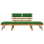 Garden bench with cushions 2 in 1 190 cm solid acacia wood by vidaXL, garden benches - Ref: Foro24-312121, Price: 238,33 €, D...