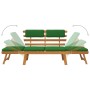 Garden bench with cushions 2 in 1 190 cm solid acacia wood by vidaXL, garden benches - Ref: Foro24-312121, Price: 238,33 €, D...