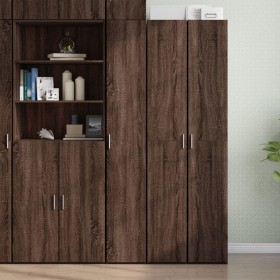 Engineered wood brown oak sideboard 30x42.5x185 cm by , Sideboards - Ref: Foro24-3281398, Price: 138,65 €, Discount: %