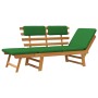 Garden bench with cushions 2 in 1 190 cm solid acacia wood by vidaXL, garden benches - Ref: Foro24-312121, Price: 238,33 €, D...