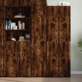 Smoked oak engineered wood sideboard 40x42.5x185 cm by , Sideboards - Ref: Foro24-3281403, Price: 136,39 €, Discount: %