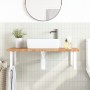 Wall-mounted sink shelf made of steel and solid oak wood by , bathroom vanities - Ref: Foro24-3302480, Price: 110,47 €, Disco...