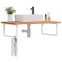 Wall-mounted sink shelf made of steel and solid beech wood by , bathroom vanities - Ref: Foro24-3302524, Price: 112,99 €, Dis...