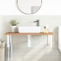 Wall-mounted sink shelf made of steel and solid beech wood by , bathroom vanities - Ref: Foro24-3302524, Price: 112,99 €, Dis...