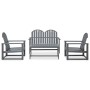 Garden furniture set 4 pieces solid gray acacia wood by vidaXL, Garden sets - Ref: Foro24-312421, Price: 206,90 €, Discount: %