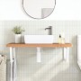 Wall-mounted sink shelf made of steel and solid beech wood by , bathroom vanities - Ref: Foro24-3302530, Price: 143,18 €, Dis...