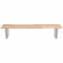 Estante de lavabo de pared acero y madera maciza de acacia de , Tocadores de baño - Ref: Foro24-3302674, Precio: 68,82 €, Des...